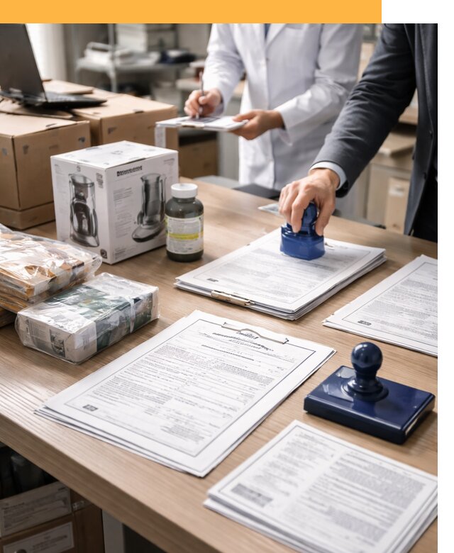 Сертификация импортных товаров от 13115 с таможенным сопровождением